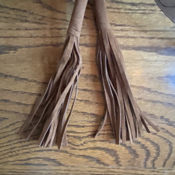 Unique tri-colored Neiman Marcus shoulder bag - black, brown, and cream leather - Picture 10 of 16